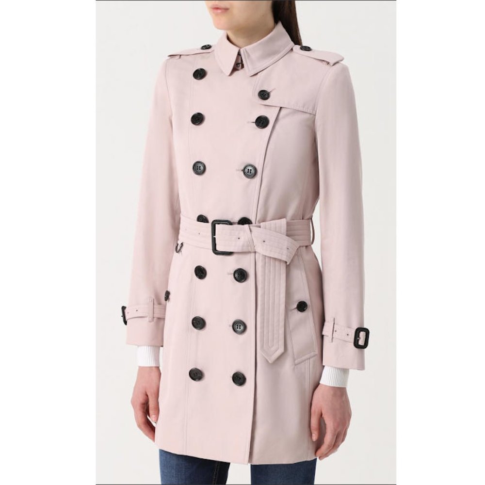Burberry Ice Pink Sandringham Mid-Length Trench
